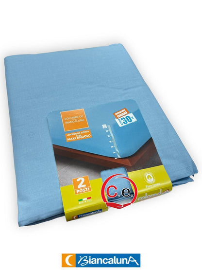 Lenzuola di sotto matrimoniali con Angoli MAXI Colored BiancaLuna 🌙