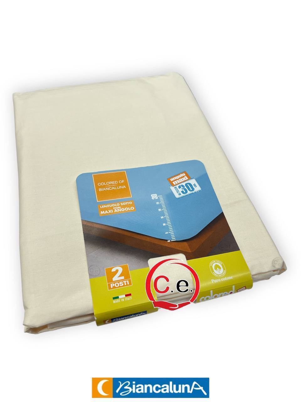 Lenzuola di sotto matrimoniali con Angoli MAXI Colored BiancaLuna 🌙