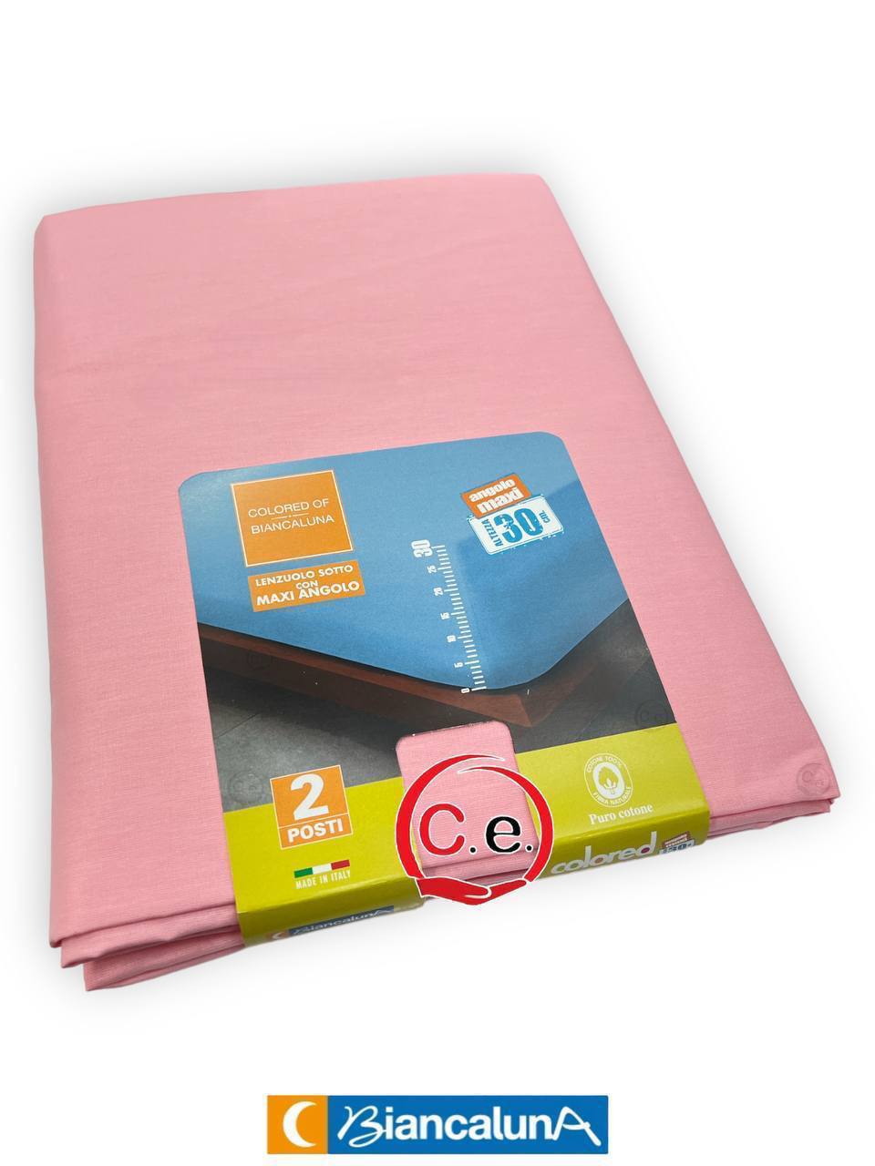 Lenzuola di sotto matrimoniali con Angoli MAXI Colored BiancaLuna 🌙