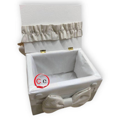 Cesto grande porta pigiama  Neonato 👶🏼 in legno fatto a mano con peluche