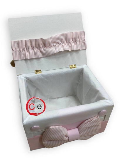 Cesto grande porta pigiama  Neonato 👶🏼 in legno fatto a mano con peluche