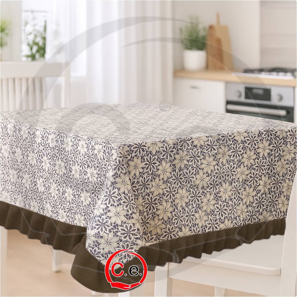 Copritavola plastificato ricamato con riccio