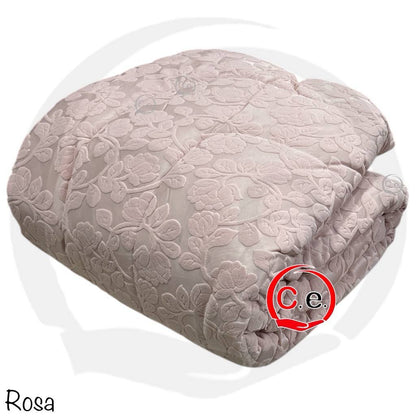 Trapunta Jane Matrimoniale in morbido velluto cinigliato