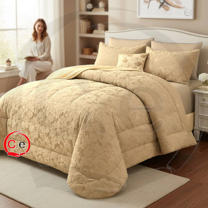 Trapunta Jane Matrimoniale in morbido velluto cinigliato