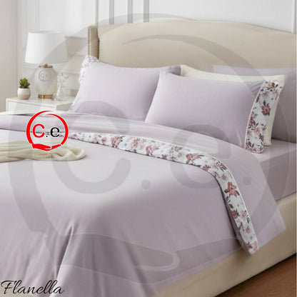 Completo lenzuola Fiordaliso in Caldo Cotone con fascia digitale con stampa in alta definizione