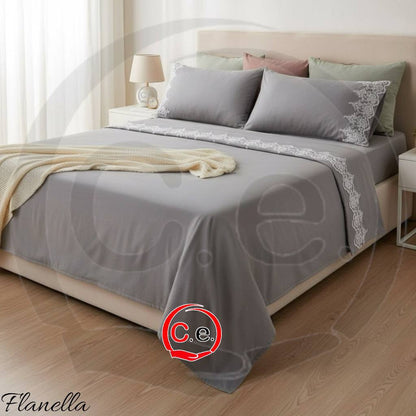 Completo lenzuola Krizia in Caldo Cotone con pizzo in rebrodè