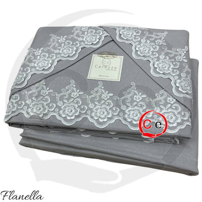 Completo lenzuola Krizia in Caldo Cotone con pizzo in rebrodè