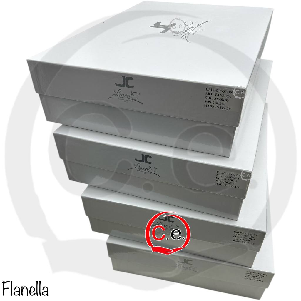 Completo lenzuola Vanessa in Caldo Cotone con fascia in raso jaquard