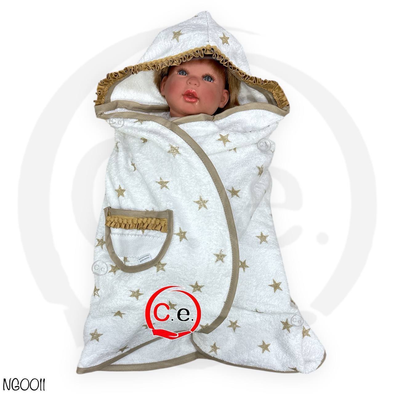 Accappatoio/Poncho stampato con cappuccio NazarenoGabrielli