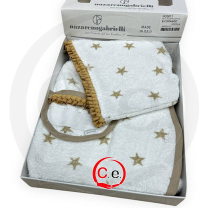 Accappatoio/Poncho stampato con cappuccio NazarenoGabrielli