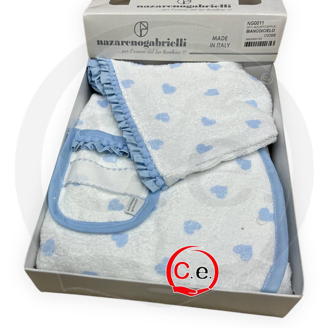 Accappatoio/Poncho stampato con cappuccio NazarenoGabrielli