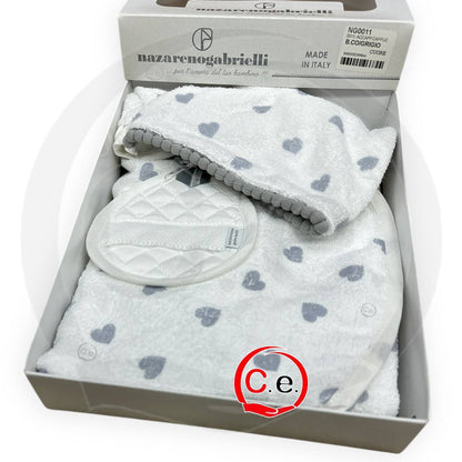 Accappatoio/Poncho stampato con cappuccio NazarenoGabrielli