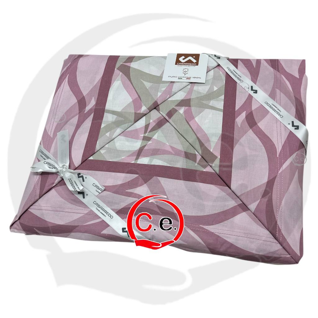 Completo lenzuola Casarredo Onda matrimoniale stampato in puro cotone