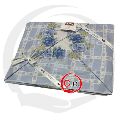 Completo lenzuola Casarredo Chain of Roses matrimoniale stampato in puro cotone