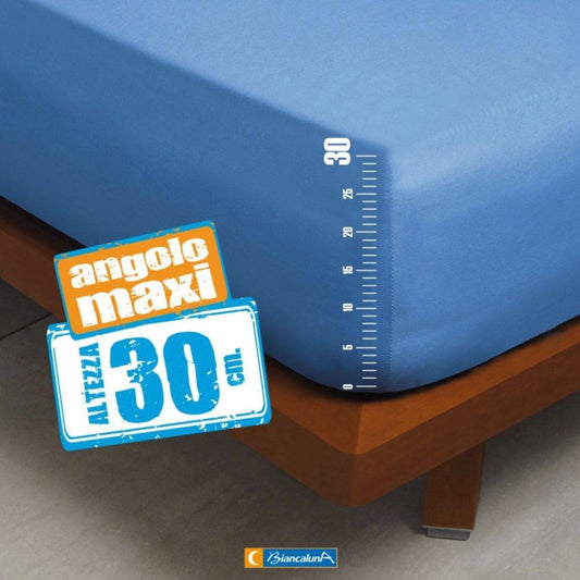 Lenzuola di sotto matrimoniali con Angoli MAXI Colored BiancaLuna 🌙