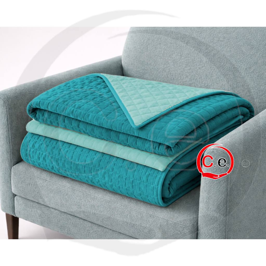 Copriletto trapuntato Capri double-face