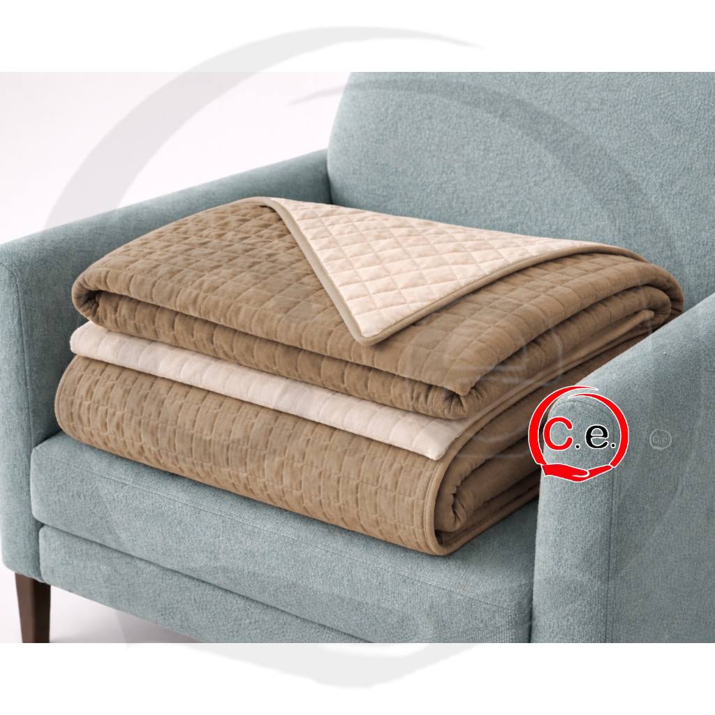 Copriletto trapuntato Capri double-face