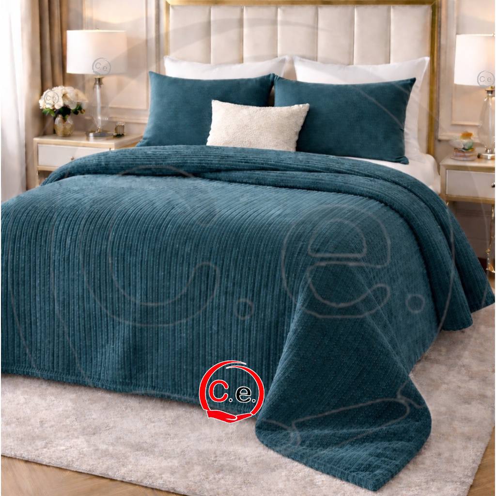 Copriletto trapuntato Coste Velour