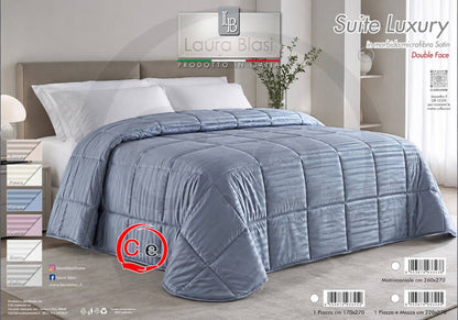 Trapunta/Piumone Suite Luxury Double-Face in tinta unita in microfibra Satin anallergica tocco mano 🖐🏼 pesca
