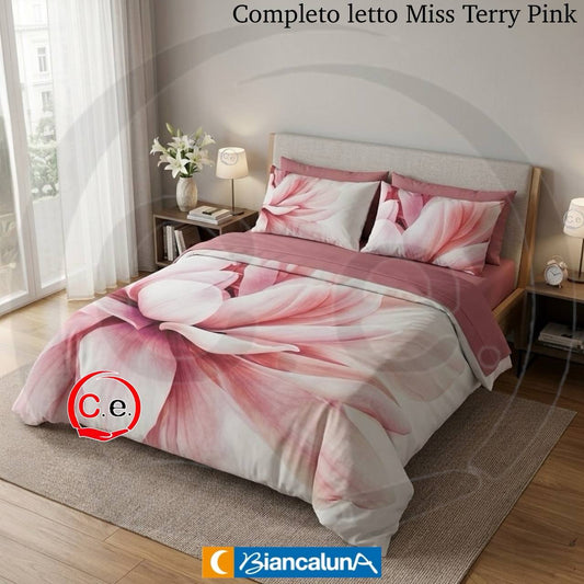 Lenzuola copriletto BiancaLuna Miss Terry Pink