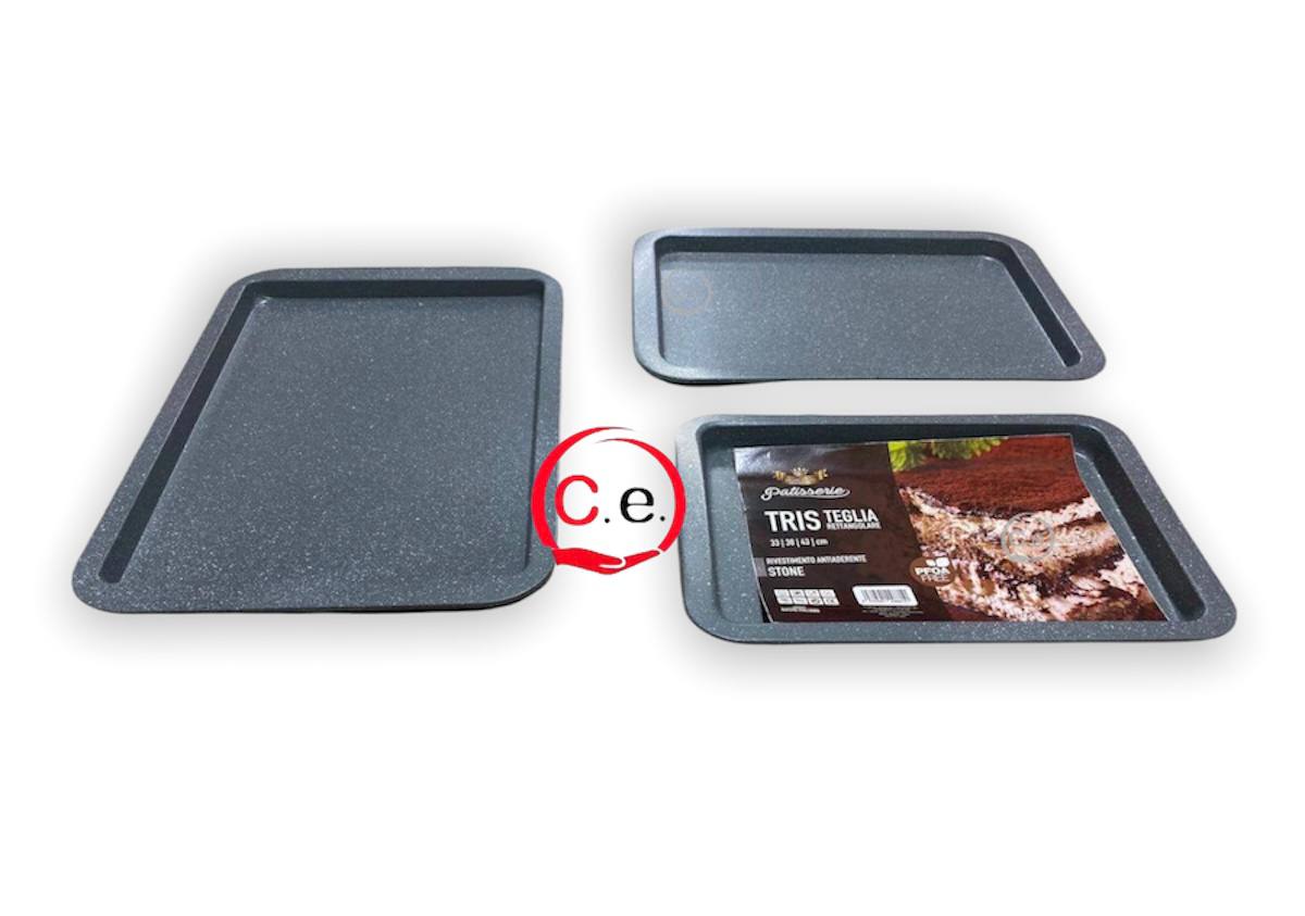 Tris teglia da forno antiaderente