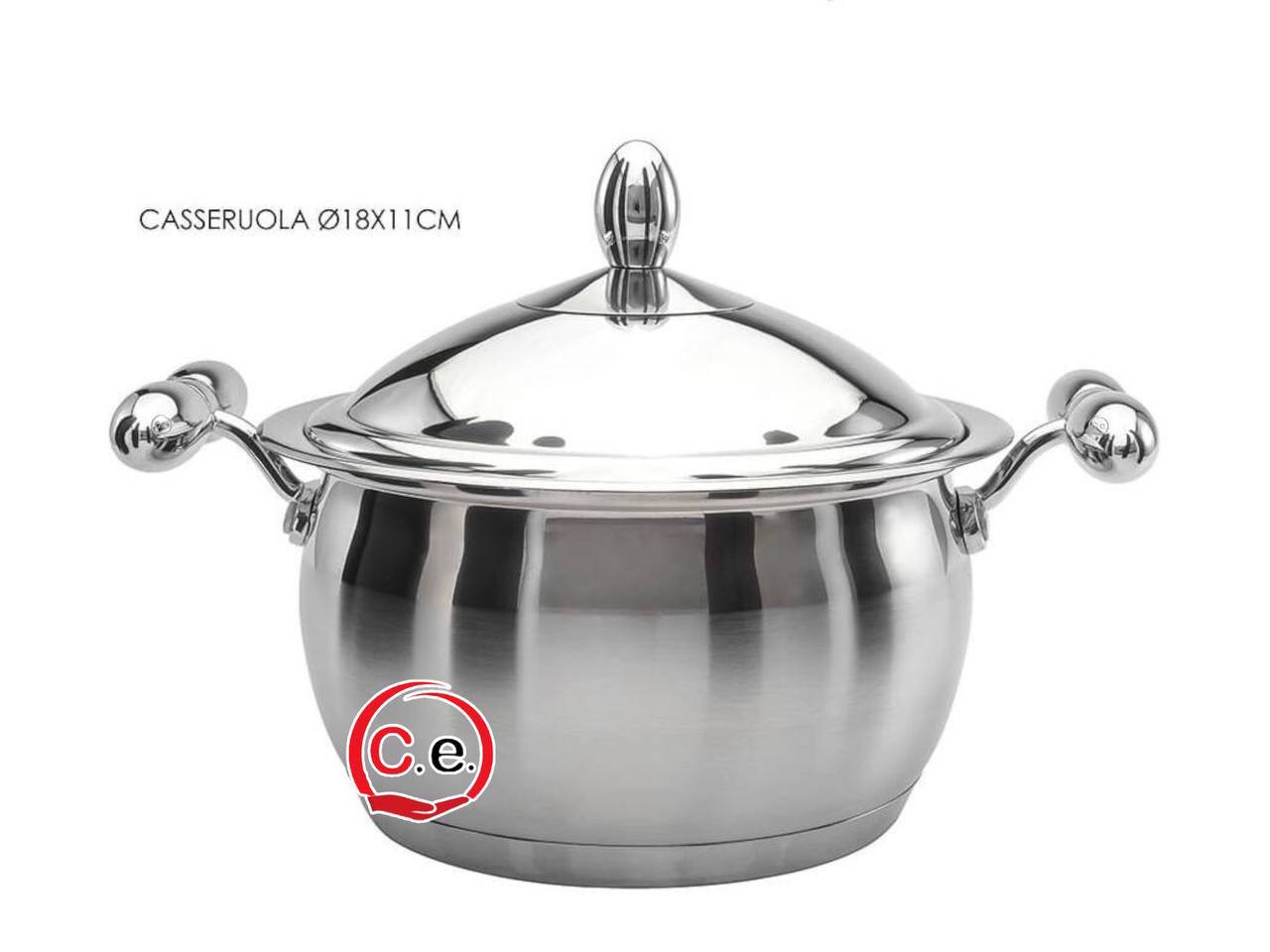 Batteria di pentole 18 pezzi in acciaio inox 18/10